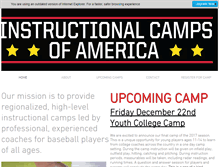 Tablet Screenshot of baseballinstructionalcamps.com